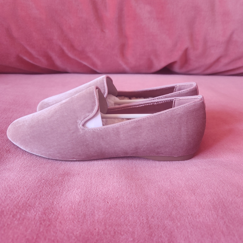Birdies Starling PoVelvet Loafers, Faux Fur Lined, Size 7 - Picture 3 of 4